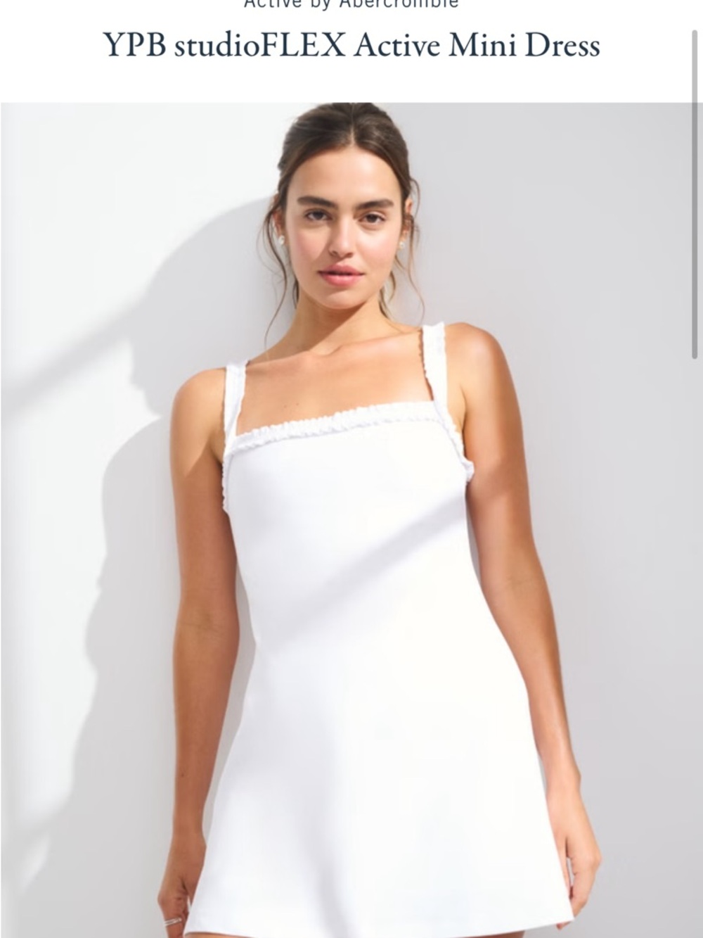 Abercrombie YPB studioFLEX Active Mini Dress White XXS
